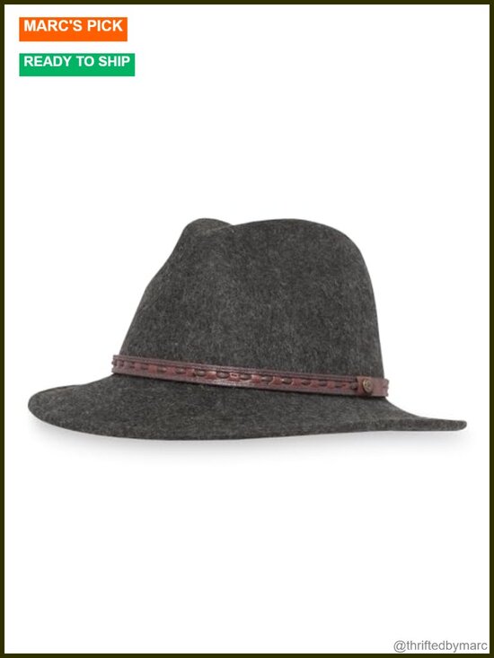 UPF 50+ Wool Felt Sun Hat with 2.5\